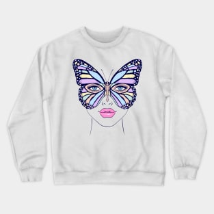 Butterfly woman Crewneck Sweatshirt